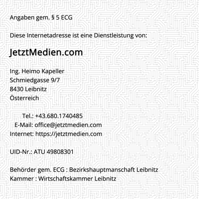 Impressum JetztMedien.com